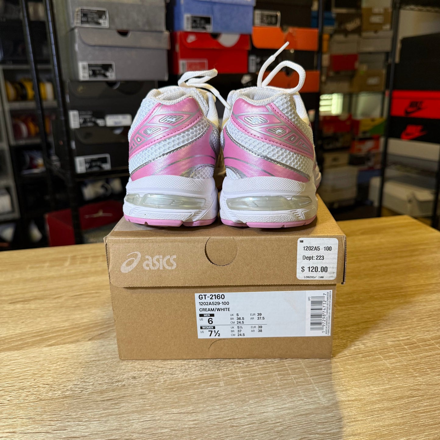 Size 6 - ASICS 1130 Cream Pink