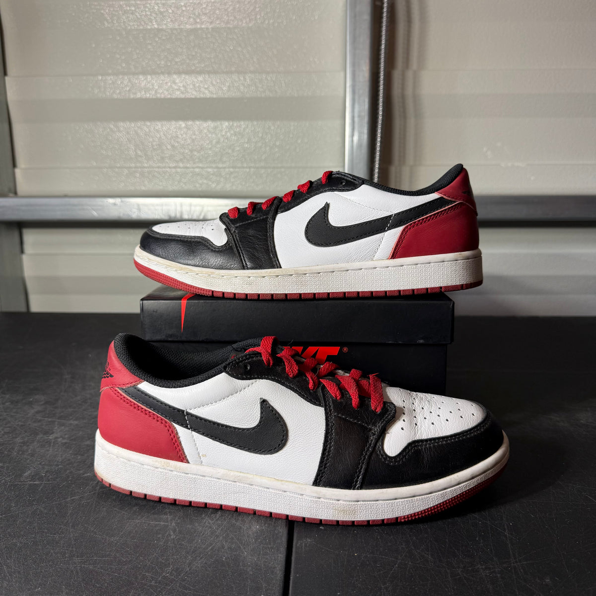 Size 9.5 - AJ 1 Low Black Toe