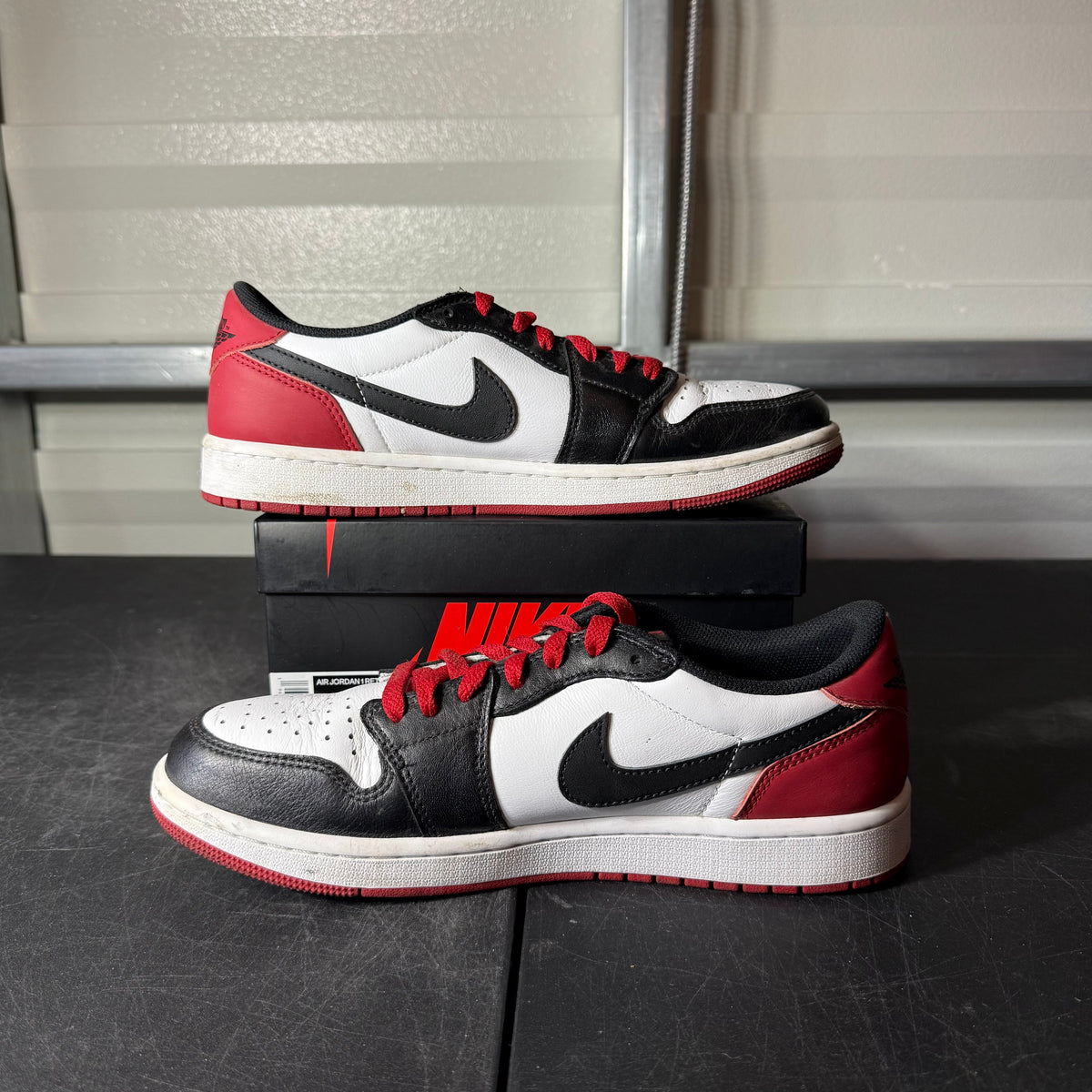 Size 9.5 - AJ 1 Low Black Toe