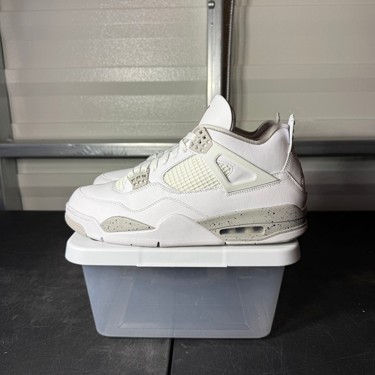 Size 10.5 - AJ 4 White Oreo
