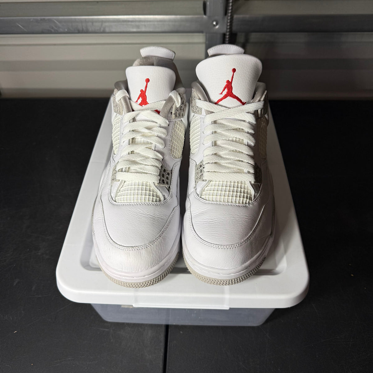 Size 10.5 - AJ 4 White Oreo