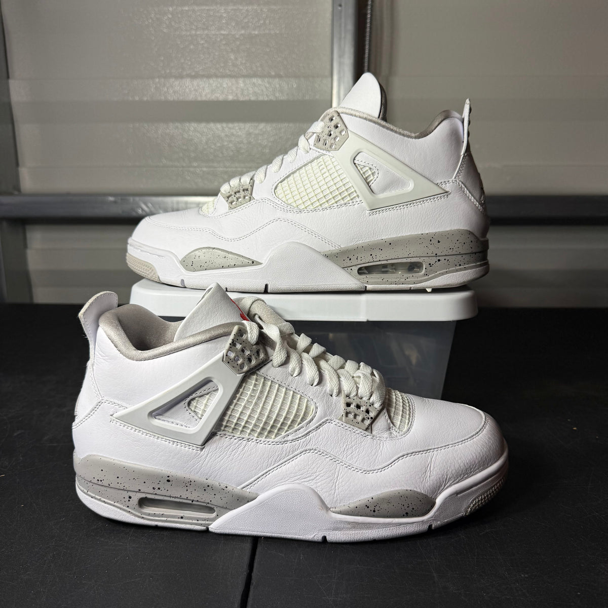 Size 10.5 - AJ 4 White Oreo
