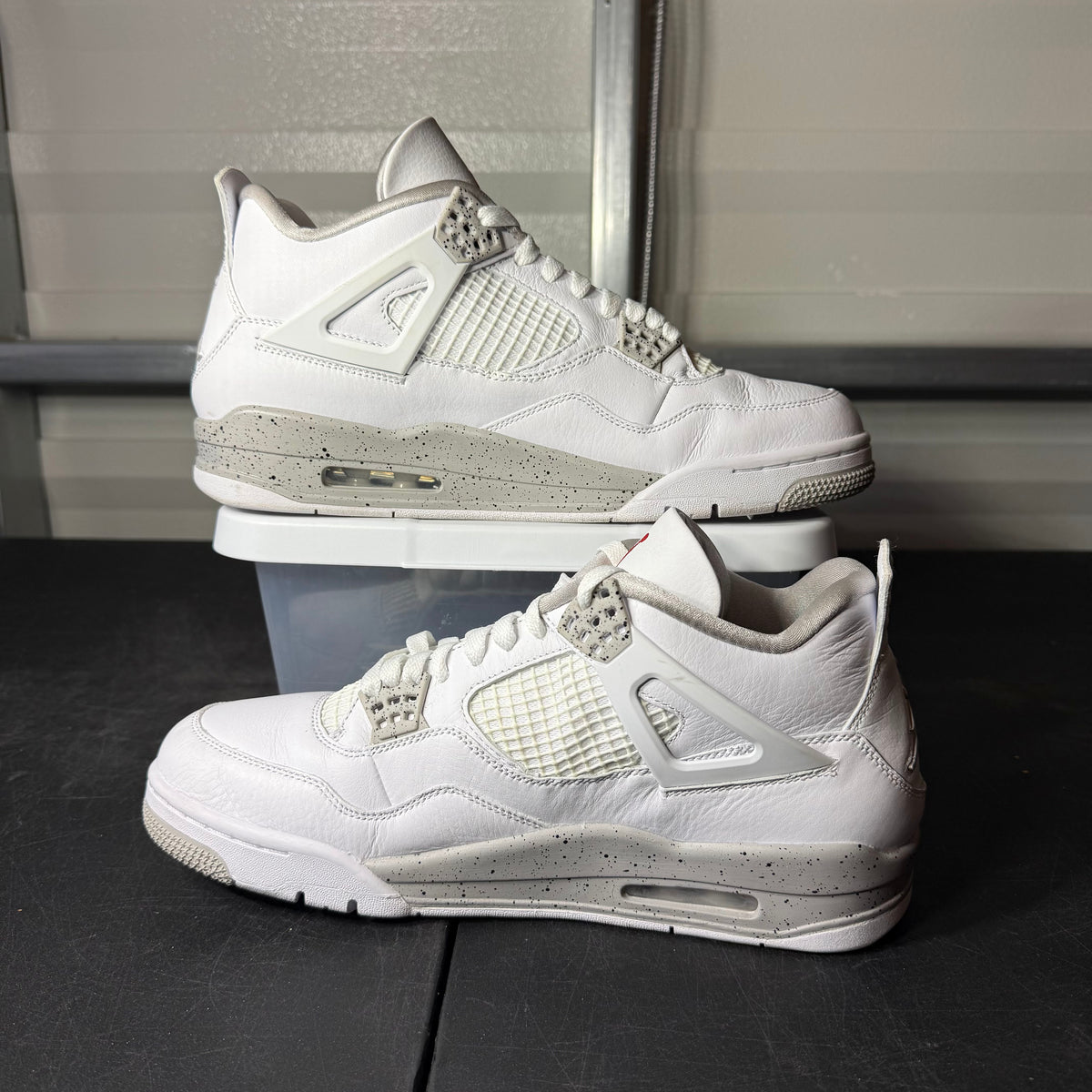 Size 10.5 - AJ 4 White Oreo