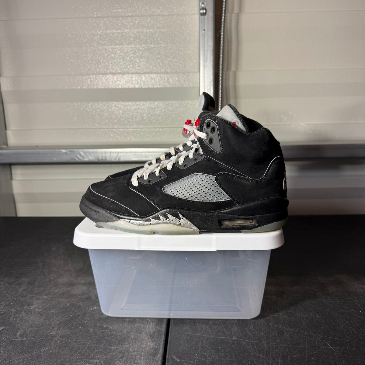 Size 8.5 - AJ 5 Reimagined Black Metallic