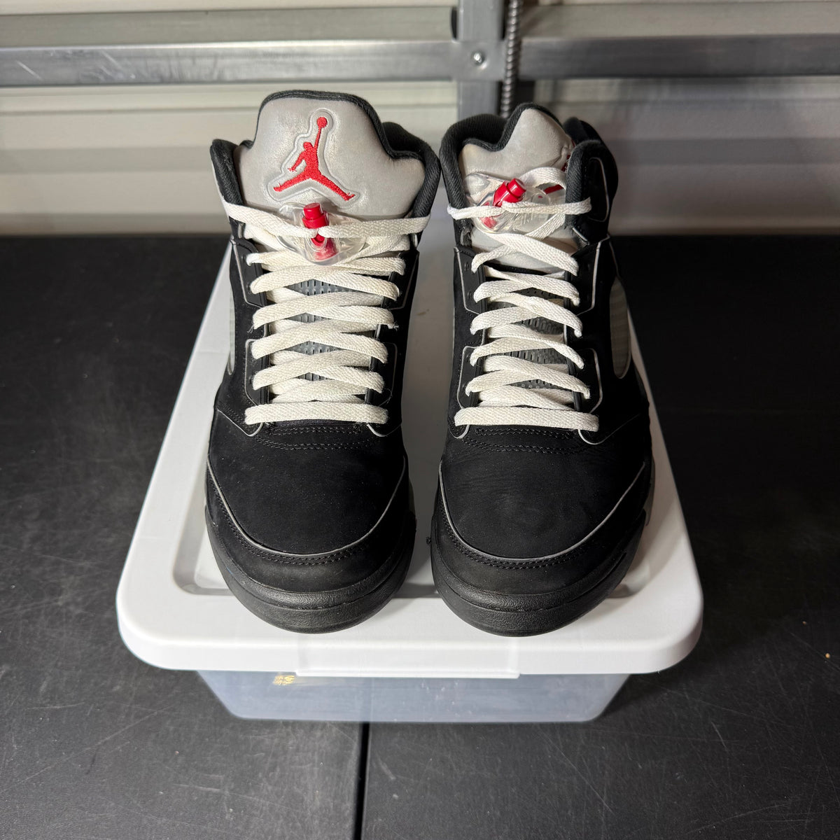 Size 8.5 - AJ 5 Reimagined Black Metallic