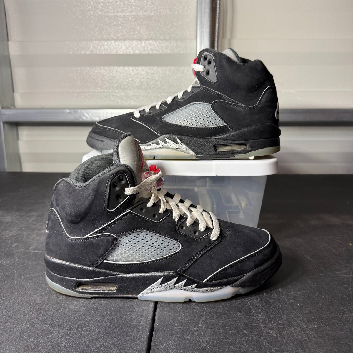 Size 8.5 - AJ 5 Reimagined Black Metallic