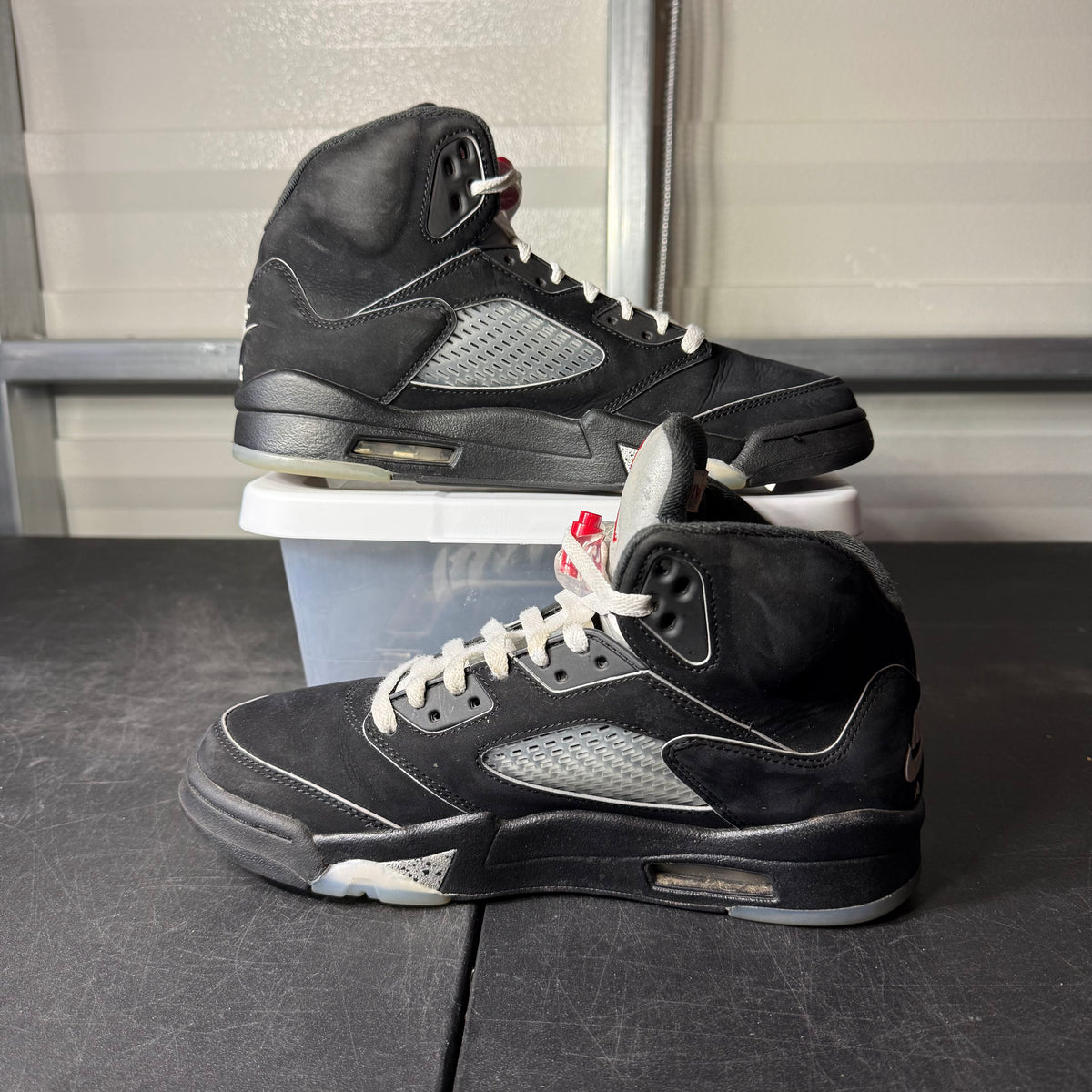 Size 8.5 - AJ 5 Reimagined Black Metallic