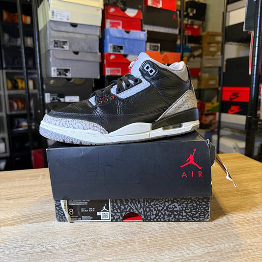 Size 8 - AJ 3 Black Cement