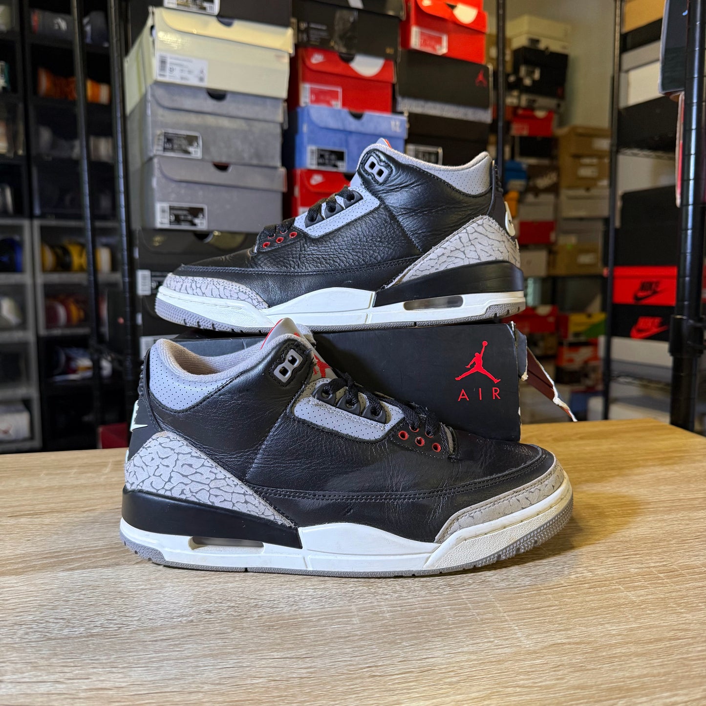 Size 8 - AJ 3 Black Cement