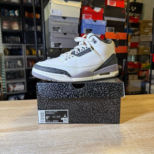 Size 8.5 - AJ 3 Cement Grey