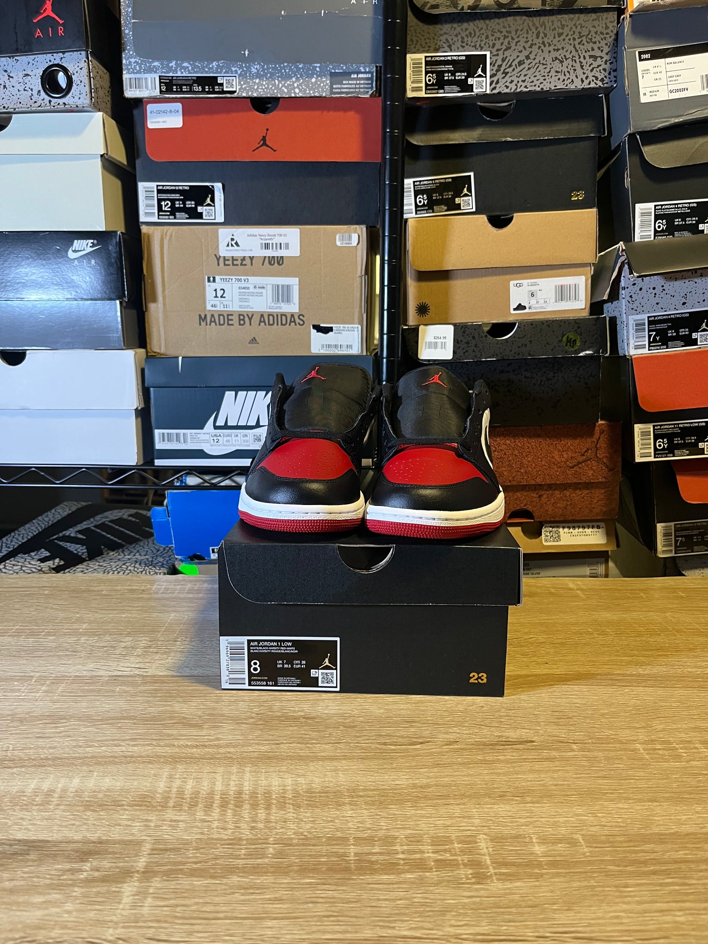 Size 8 - AJ 1 Low Bred Toe 2.0