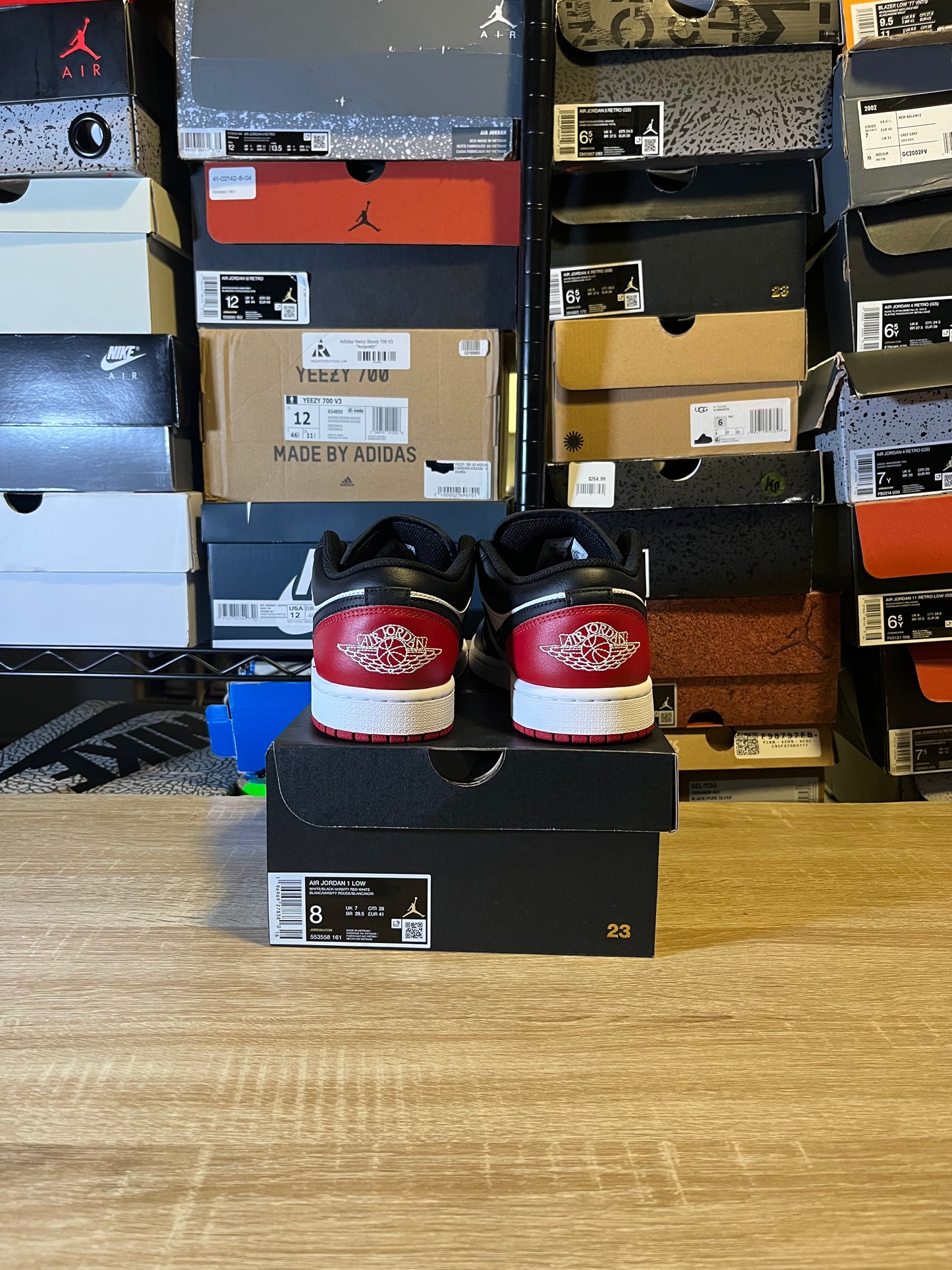 Size 8 - AJ 1 Low Bred Toe 2.0