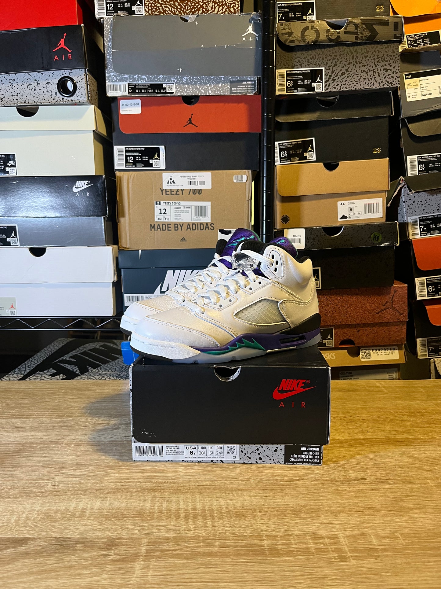 Size 6Y - AJ 5 Grape