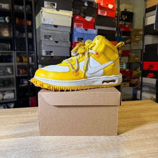 Size 8.5 - Off-White x Air Force 1 SP Leather Mid Varsity Maize