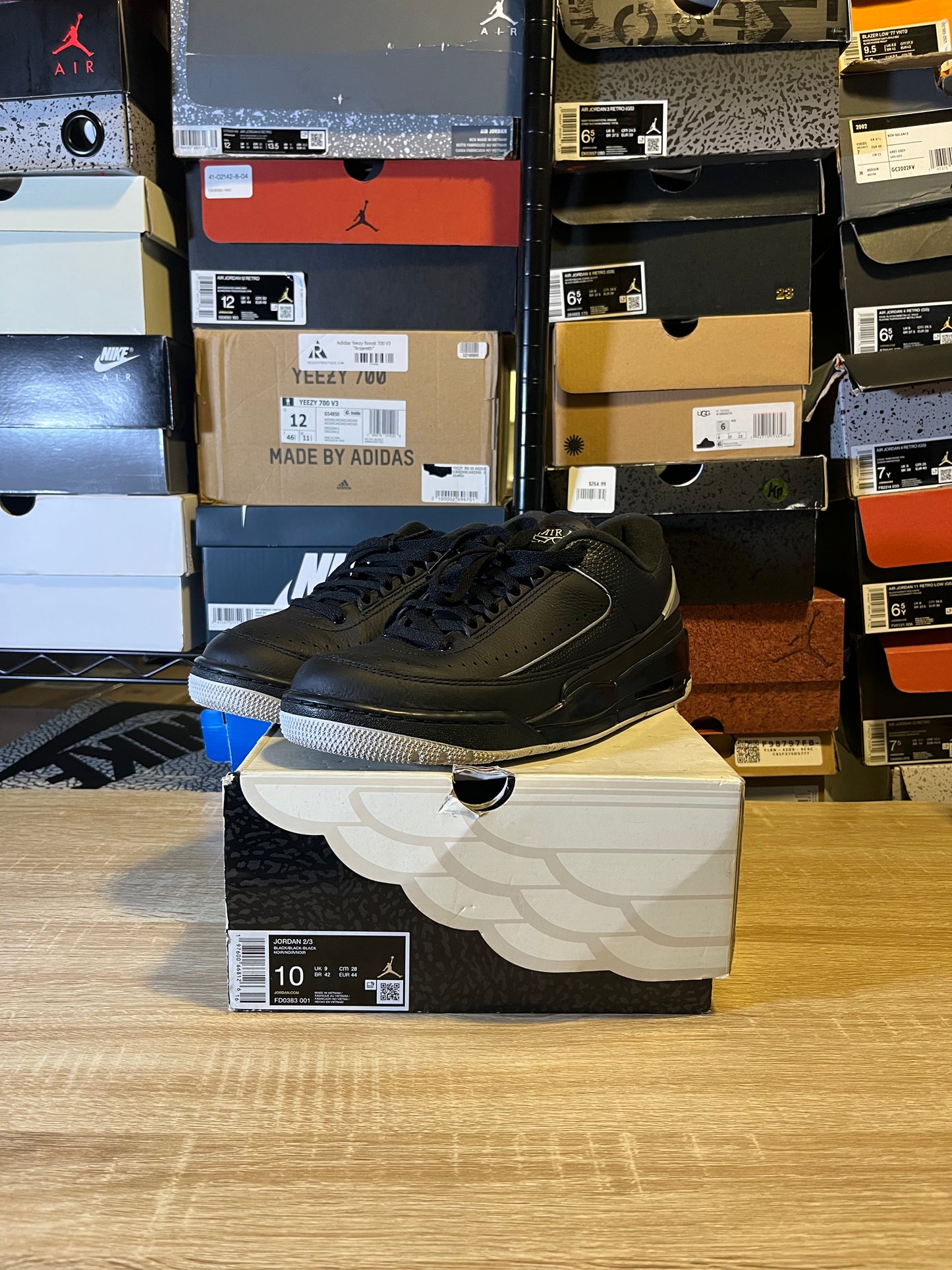 Size 10 - AJ 2/3 Black Metallic Silver