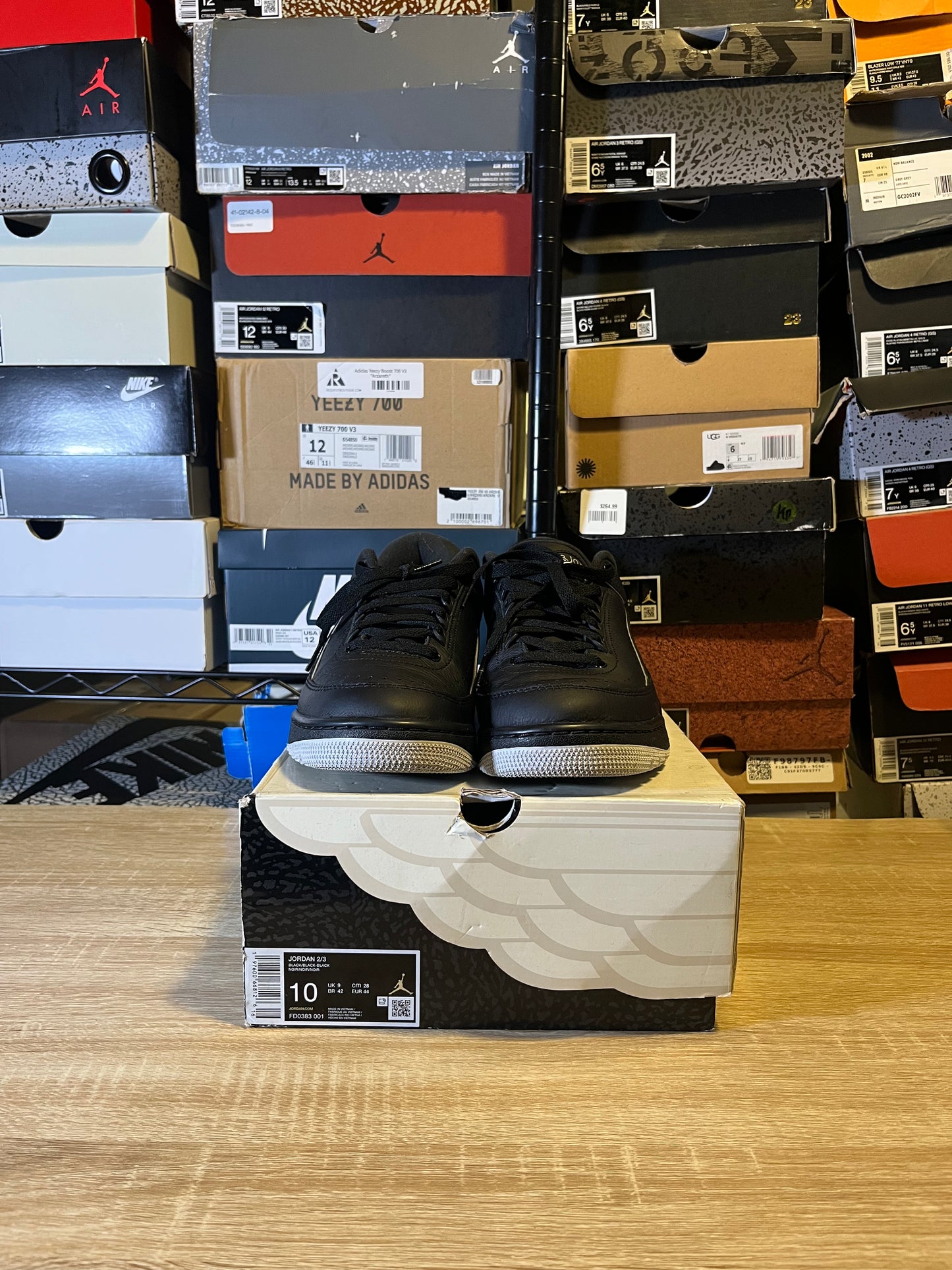 Size 10 - AJ 2/3 Black Metallic Silver