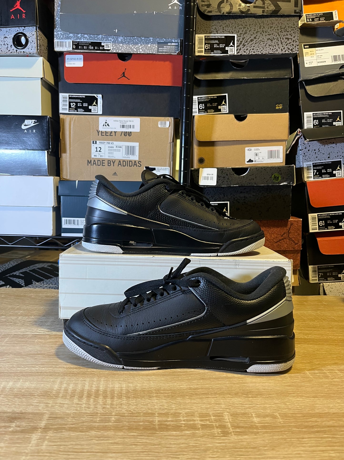 Size 10 - AJ 2/3 Black Metallic Silver