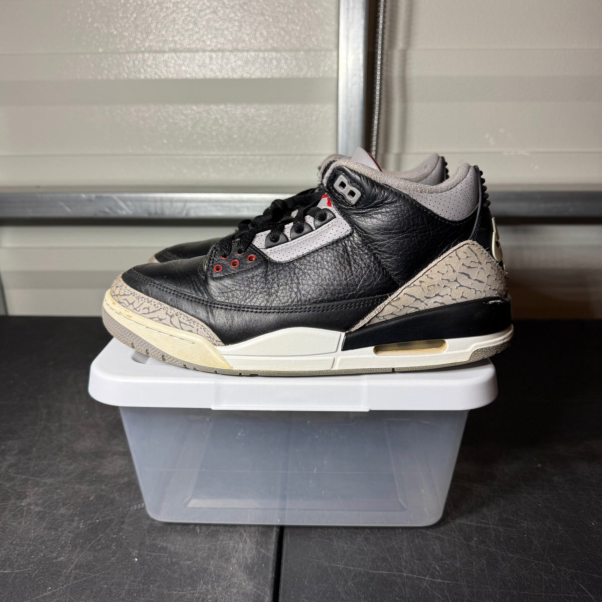 Size 9 - AJ 3 Black Cement