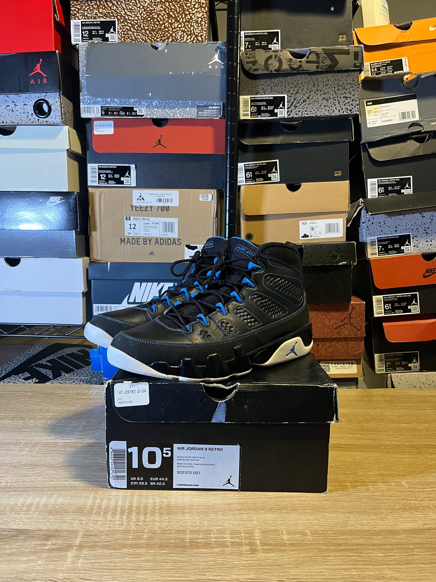 Size 10.5 - AJ 9 Photo Blue