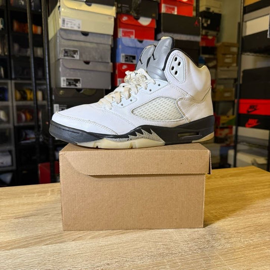 Size 9.5 - AJ 5 Retro White Black