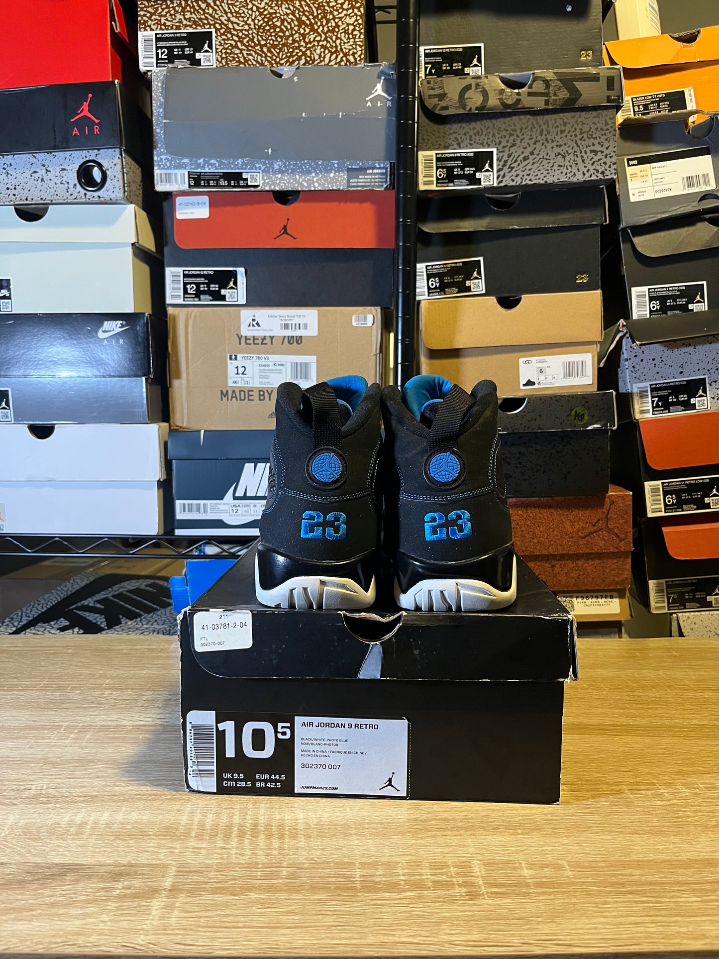 Size 10.5 - AJ 9 Photo Blue