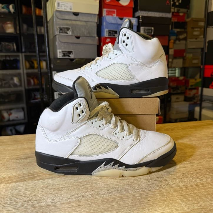 Size 9.5 - AJ 5 Retro White Black