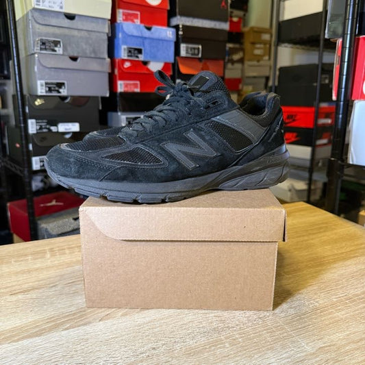 Size 12 - New Balance 990 Black Suede