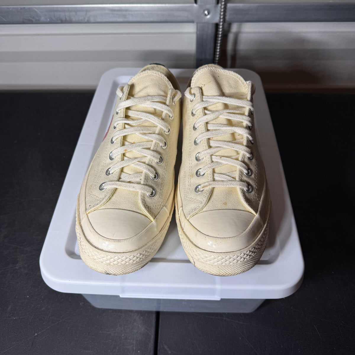 Size 10 - CDG x Converse Chuck 70 Low Milk Heart