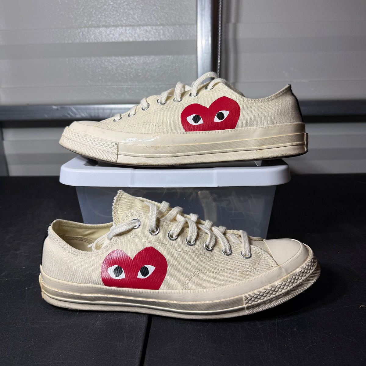 Size 10 - CDG x Converse Chuck 70 Low Milk Heart