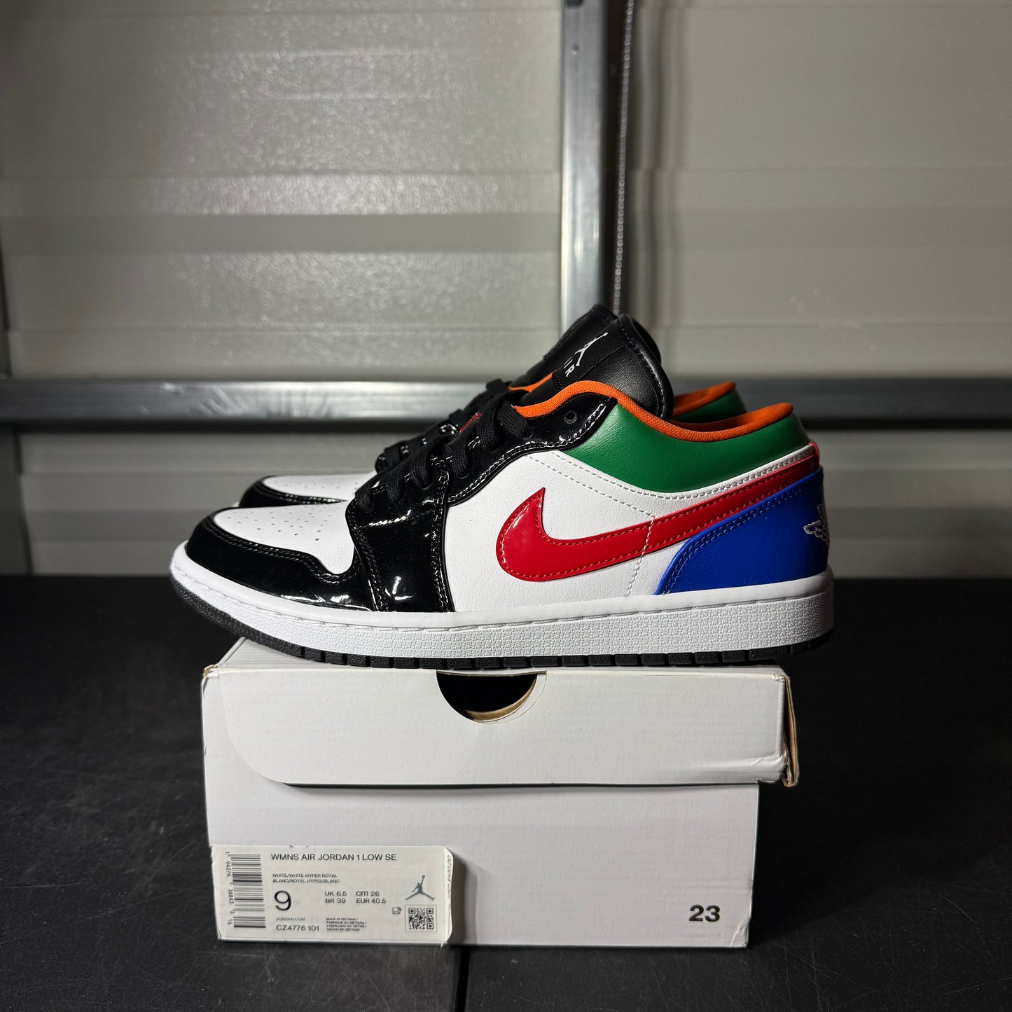 Size 9W - AJ 1 Low Multi