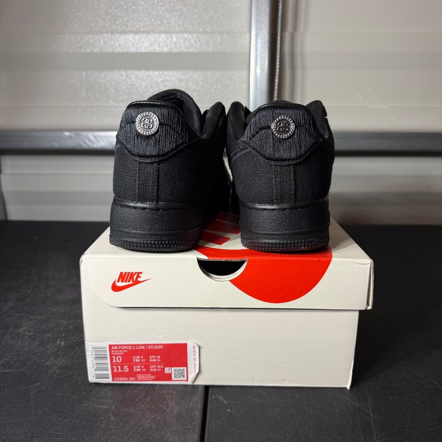 Size 10 - AF 1 Low Stussy Black