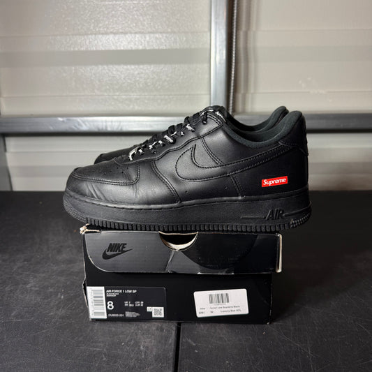 Size 8 - AF 1 Low Black Supreme