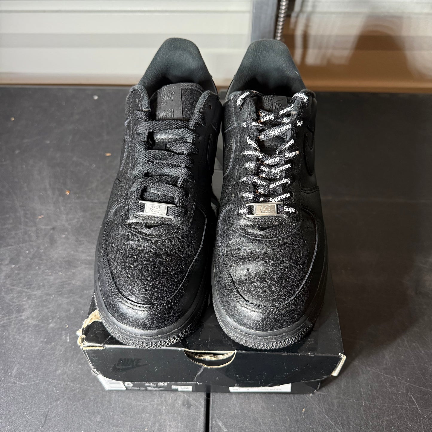 Size 8 - AF 1 Low Black Supreme