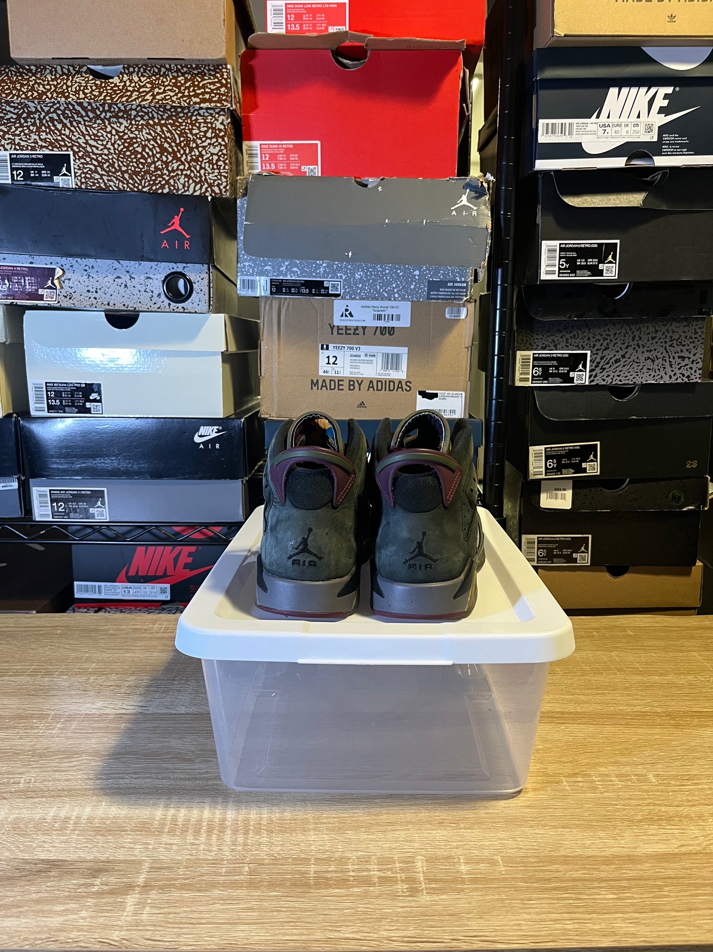 Size 7Y - AJ 6 Bordo