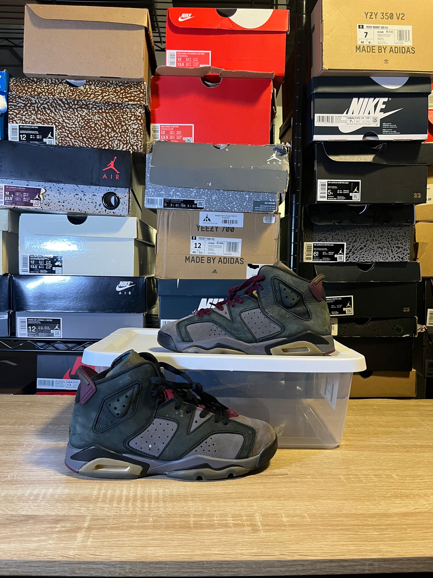 Size 7Y - AJ 6 Bordo