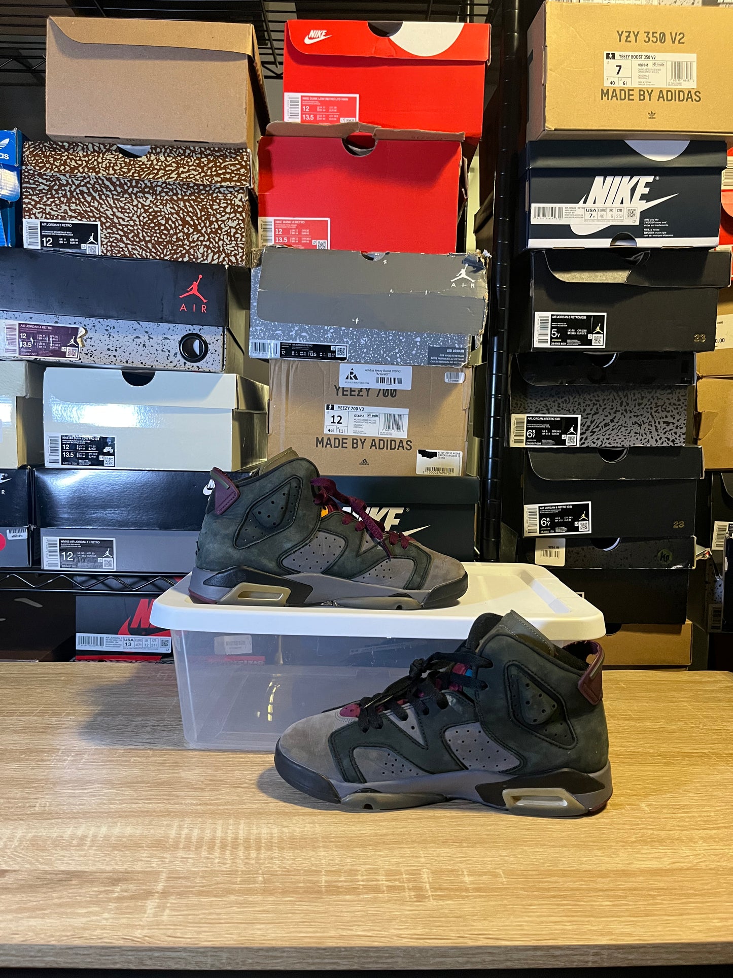 Size 7Y - AJ 6 Bordo