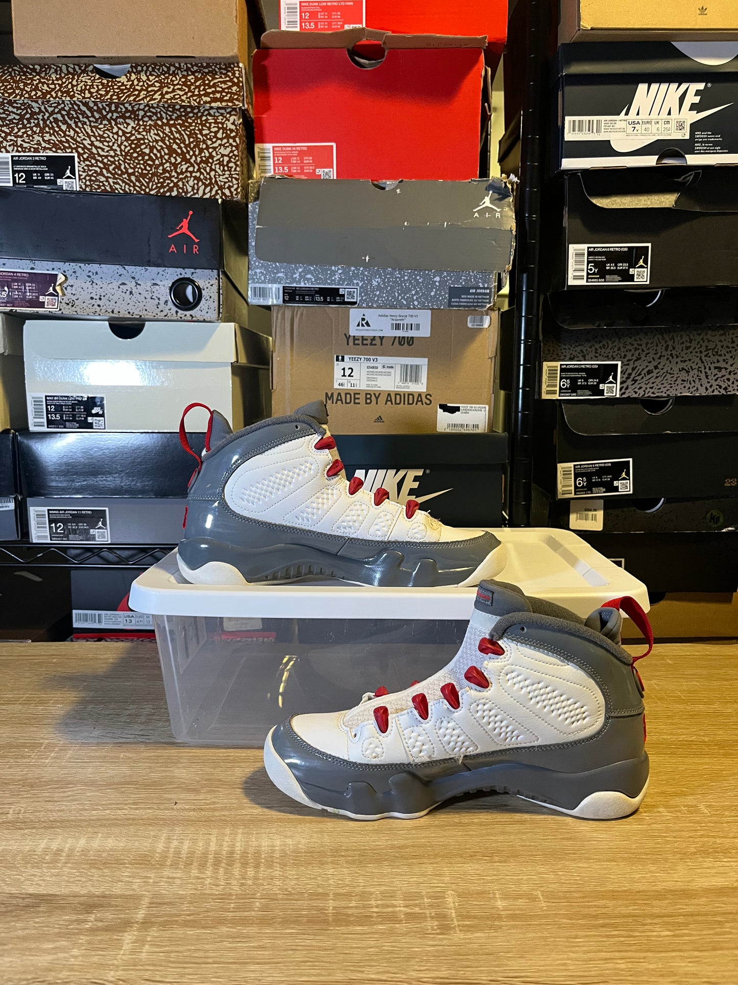 Size 7Y - AJ 9 Fire Red