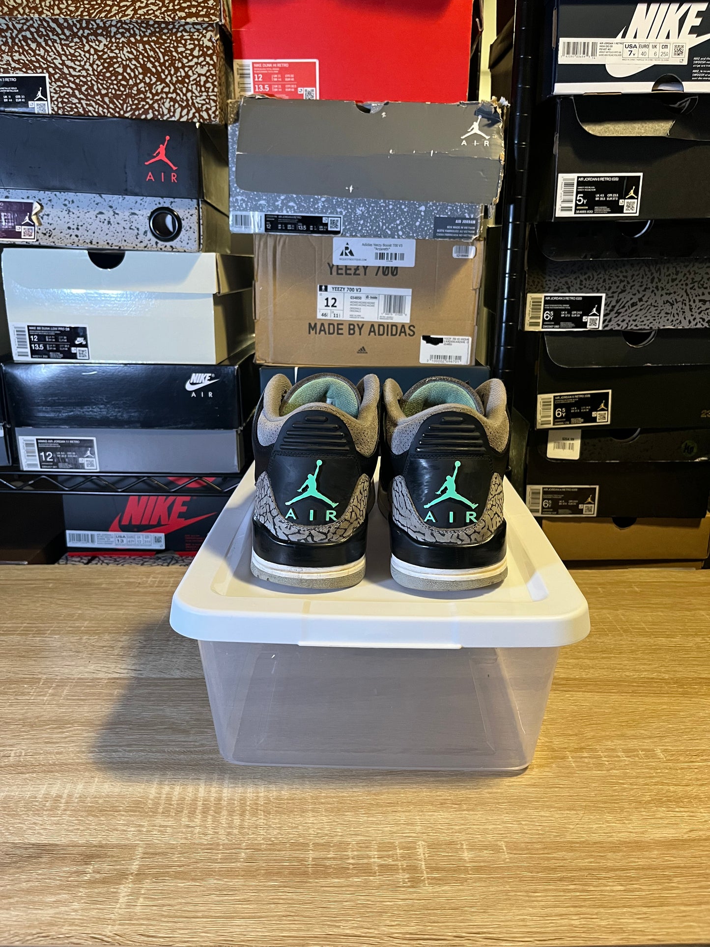 Size 9 - AJ 3 Green Glow