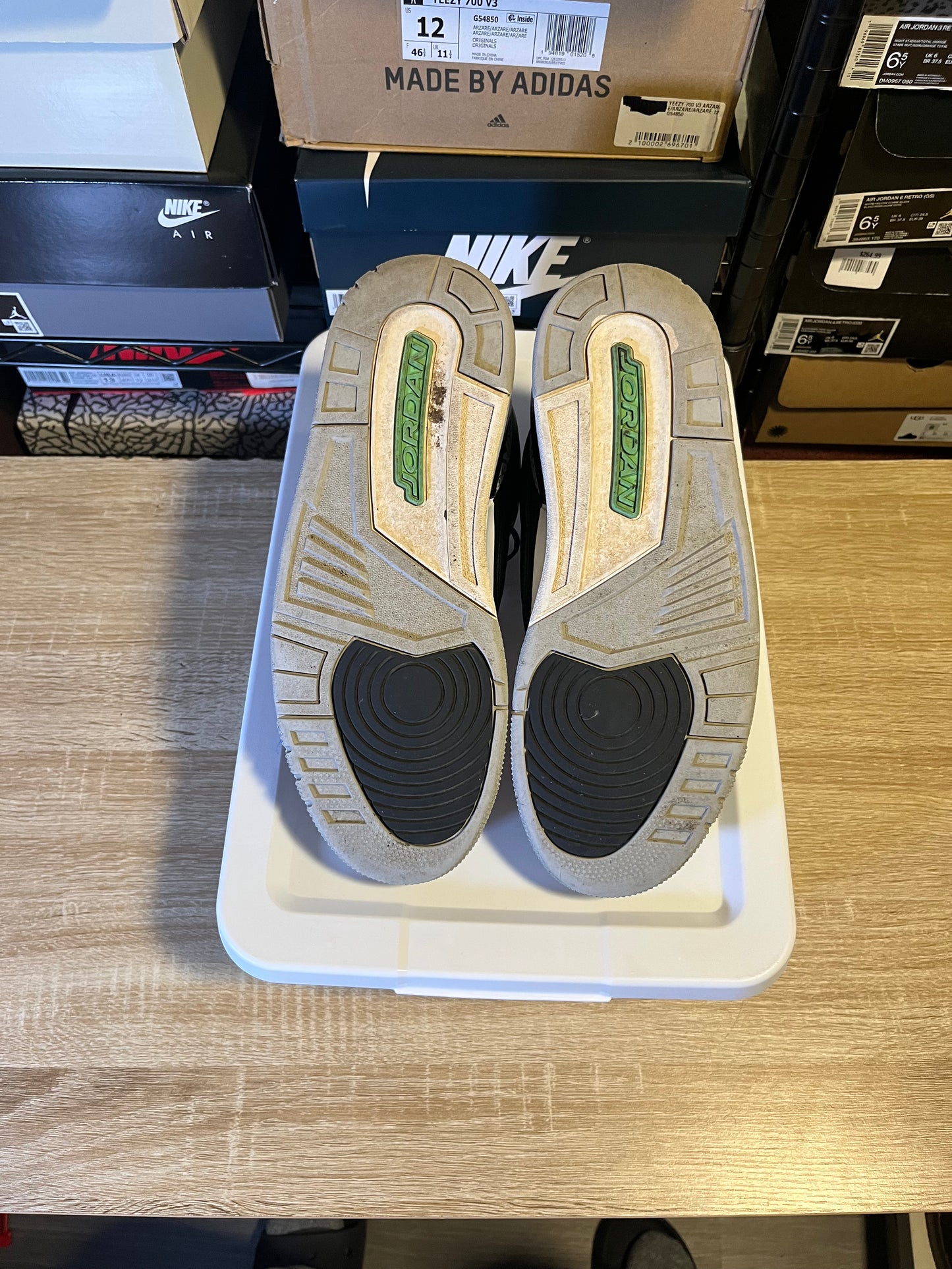 Size 9 - AJ 3 Green Glow