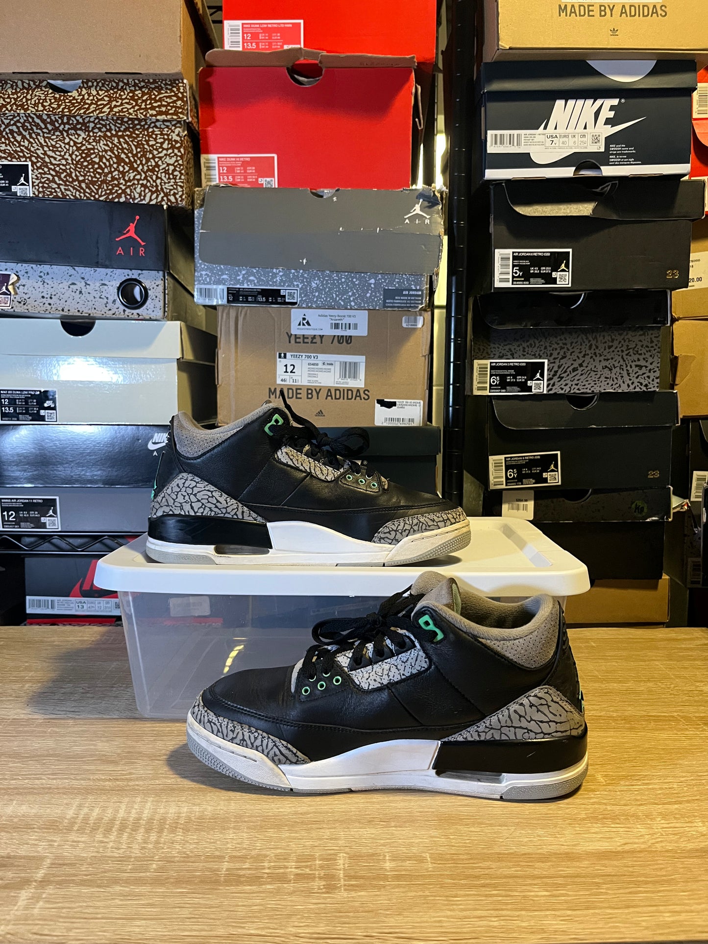 Size 9 - AJ 3 Green Glow
