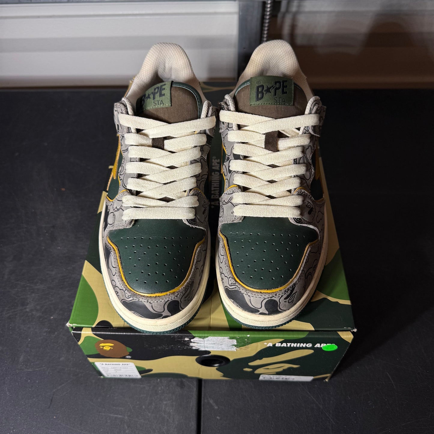 Size 9 - BAPE SK8 STA Grey Mustard Yellow