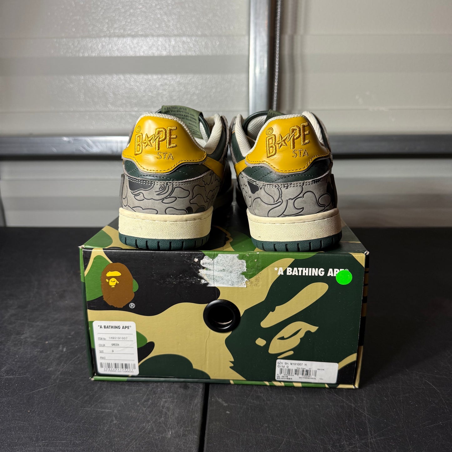 Size 9 - BAPE SK8 STA Grey Mustard Yellow
