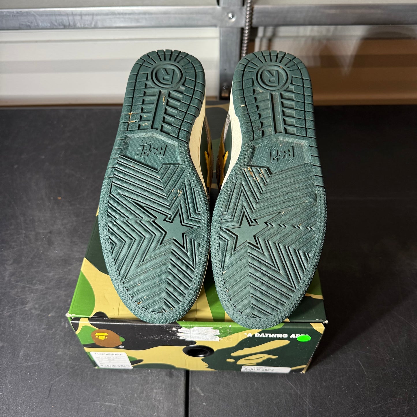 Size 9 - BAPE SK8 STA Grey Mustard Yellow