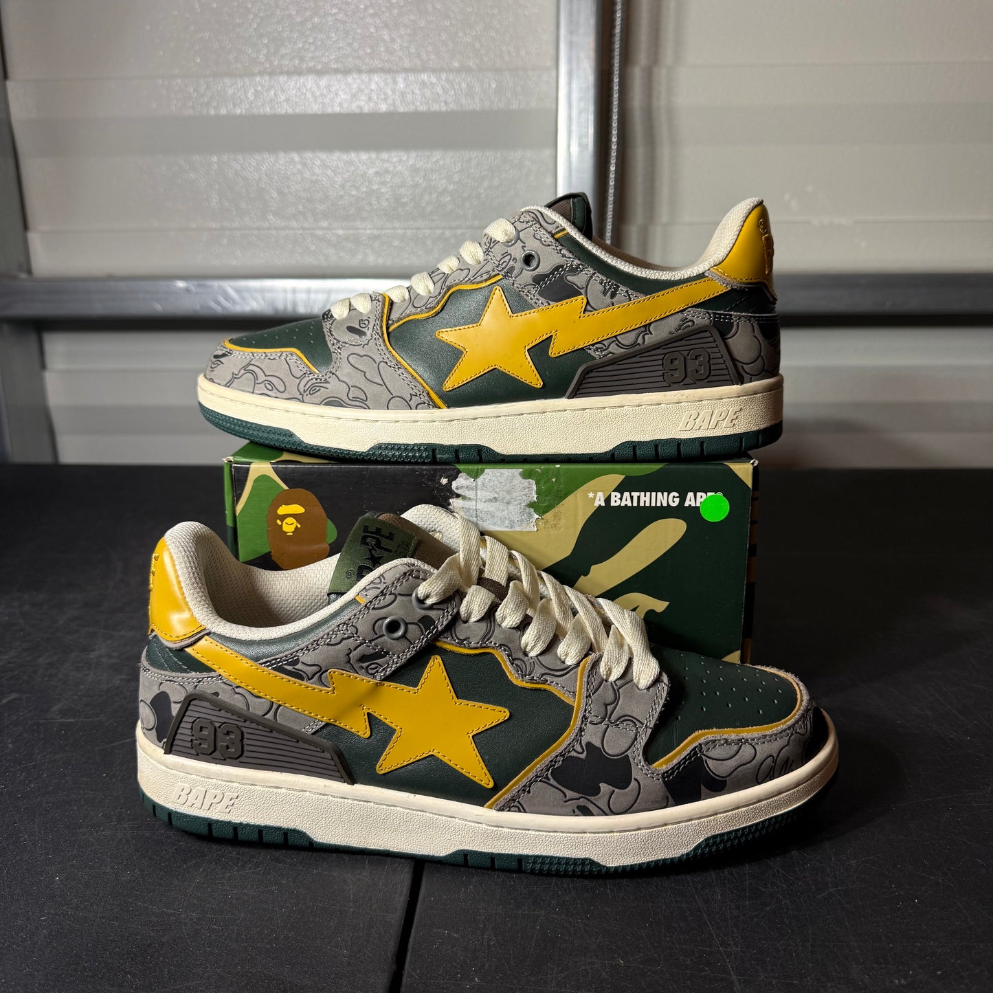 Size 9 - BAPE SK8 STA Grey Mustard Yellow