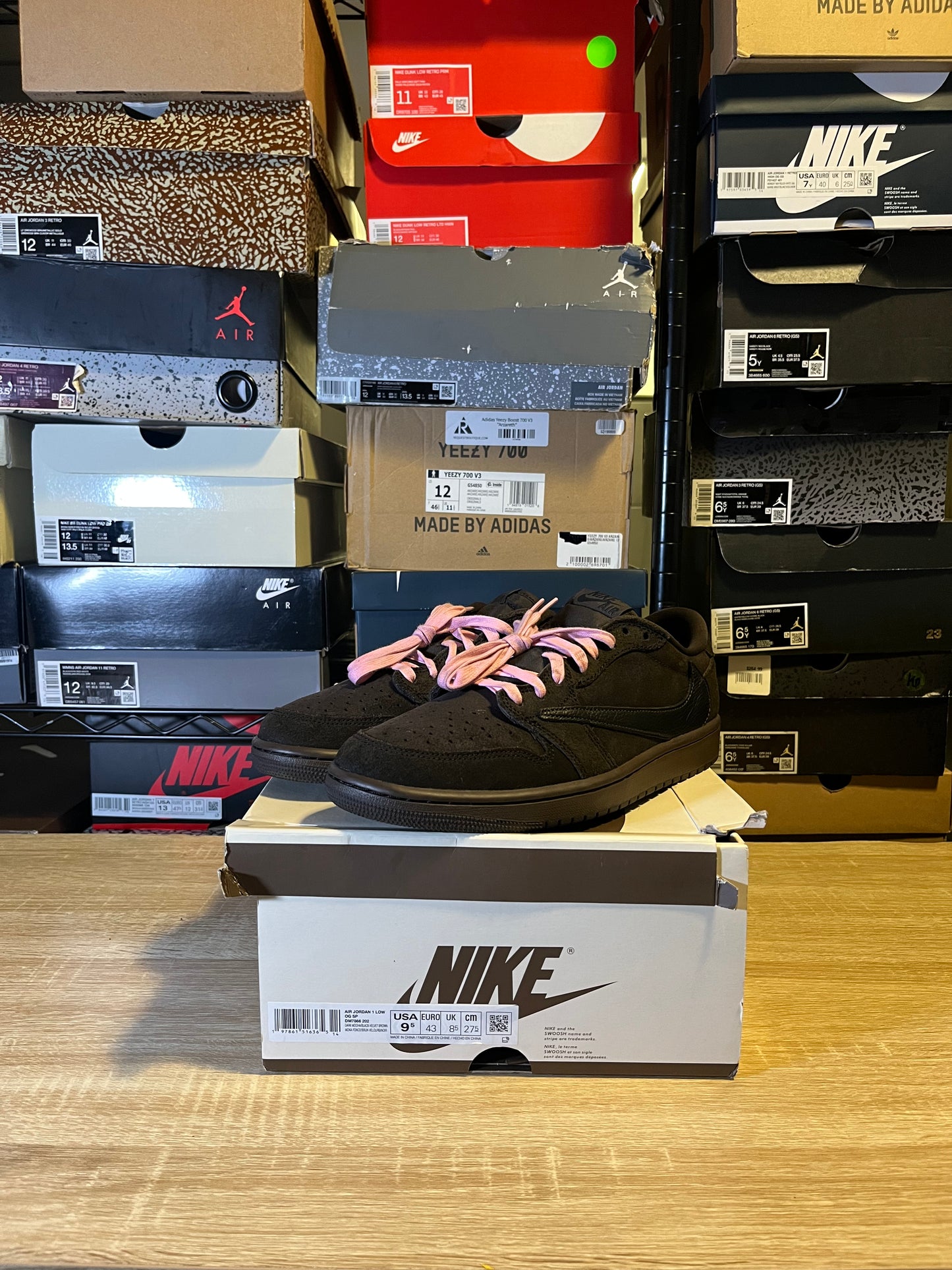 Size 9.5 - Travis Scott AJ 1 Retro OG SP Low Velvet Brown