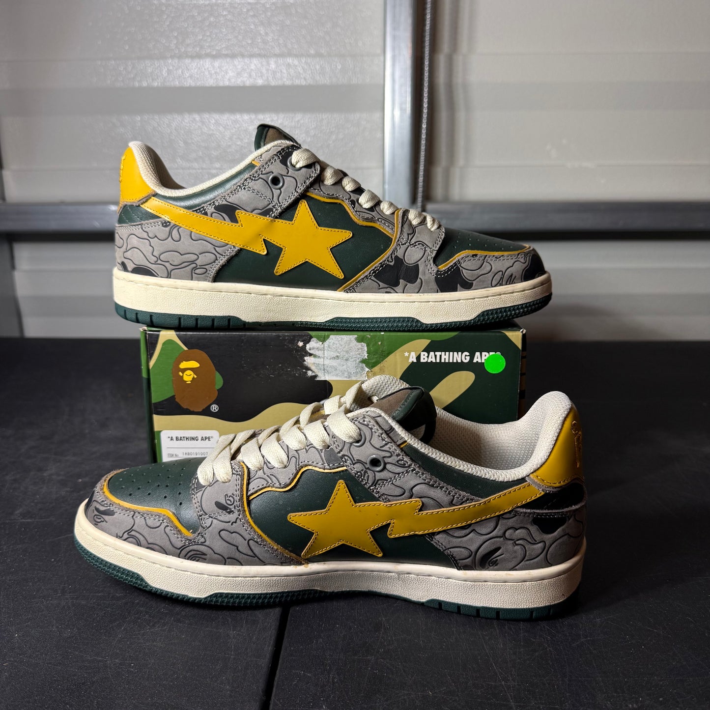 Size 9 - BAPE SK8 STA Grey Mustard Yellow