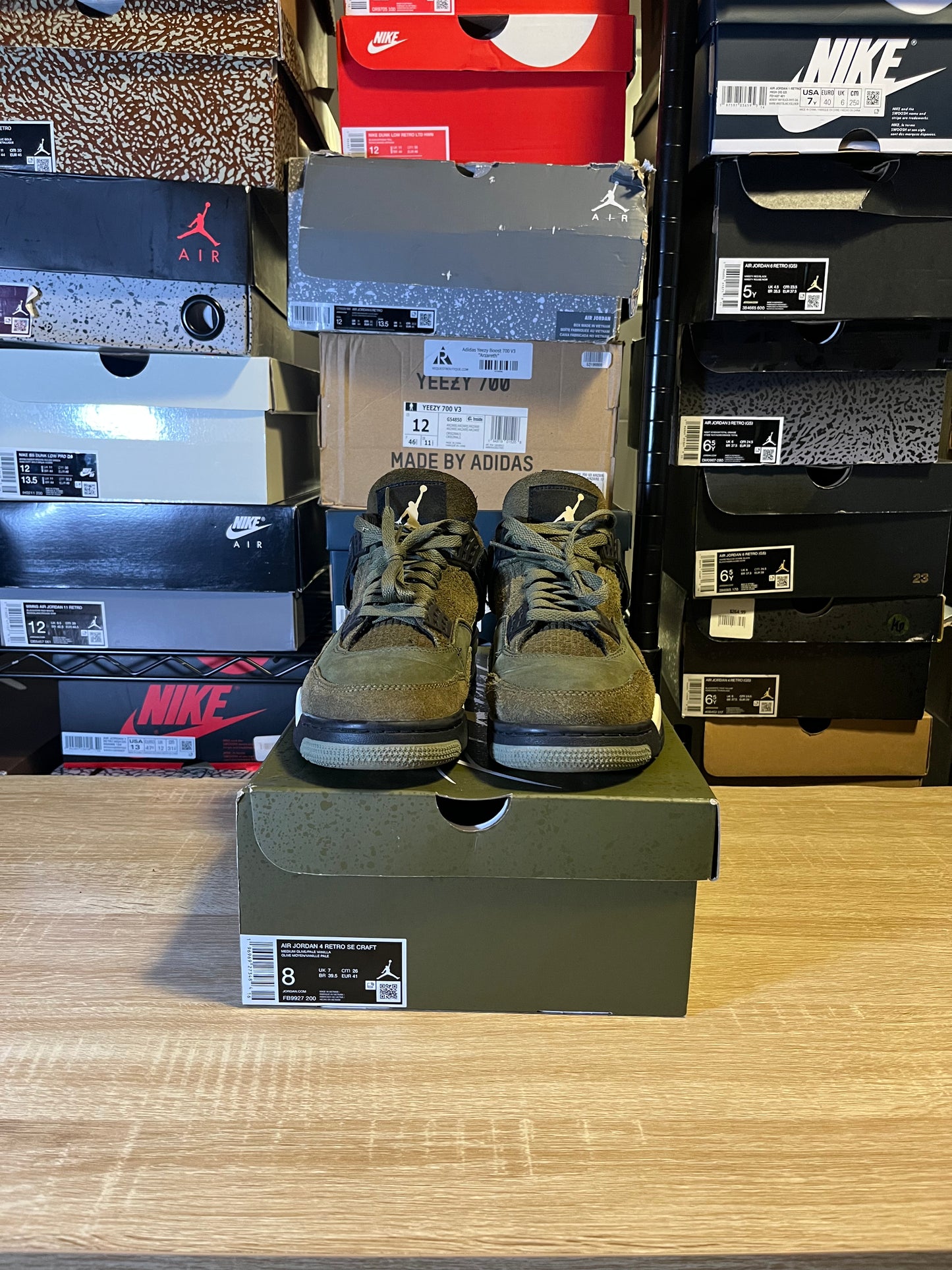 Size 8 - AJ 4 Craft Olive