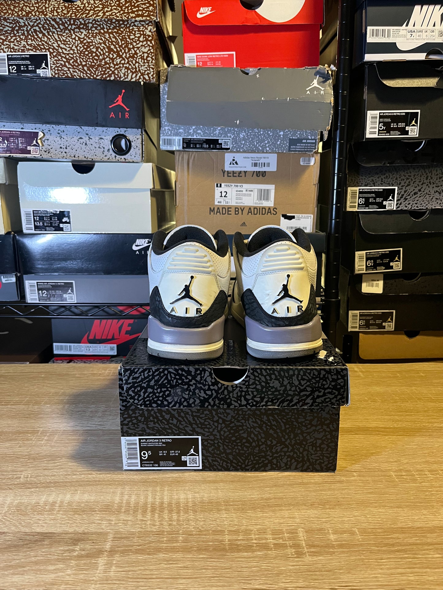 Size 9.5 - AJ 3 Cement Grey