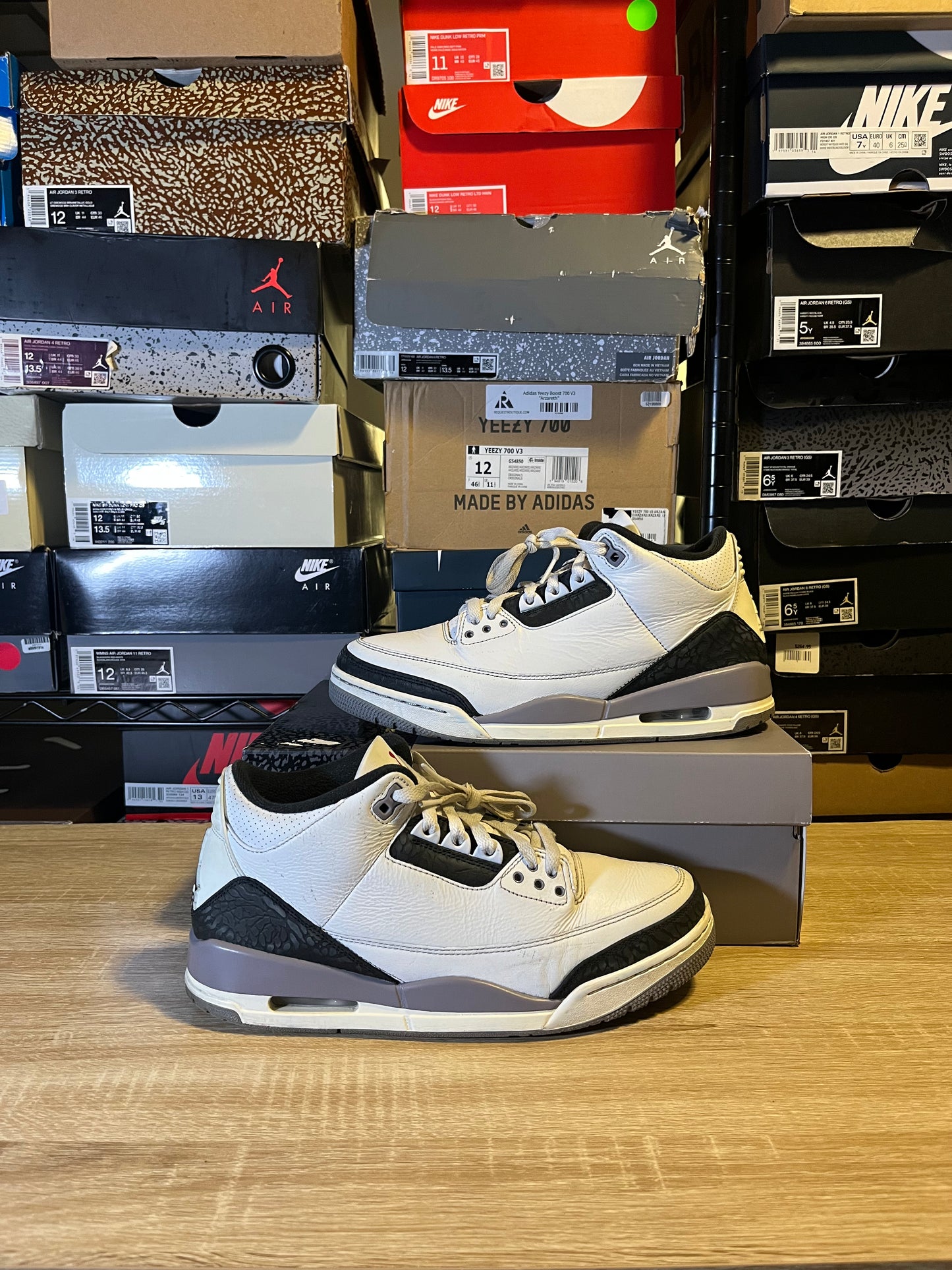 Size 9.5 - AJ 3 Cement Grey