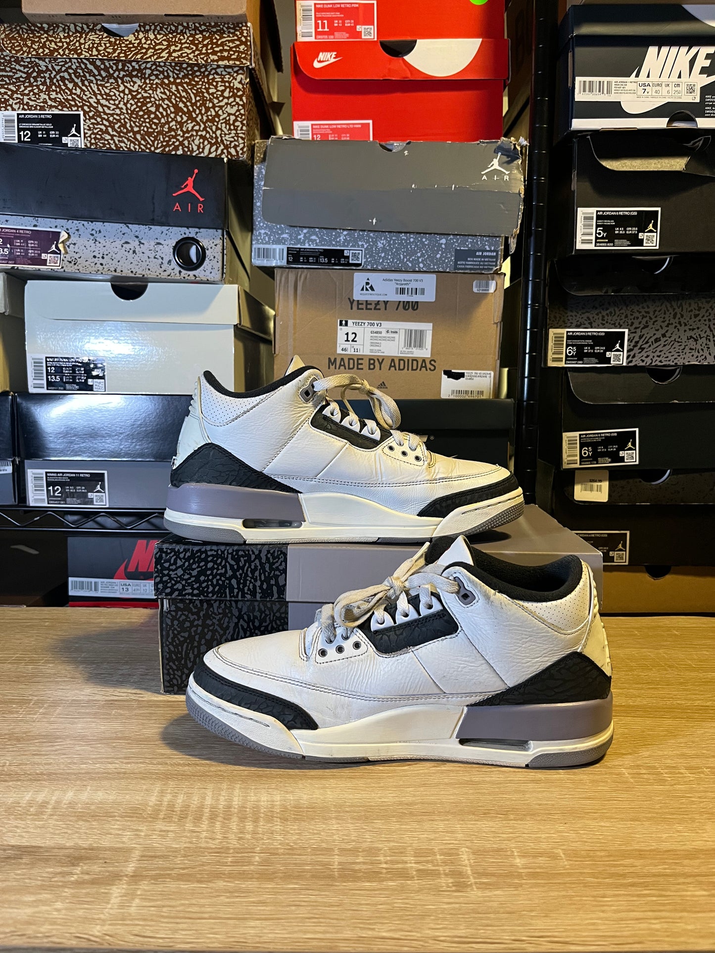 Size 9.5 - AJ 3 Cement Grey